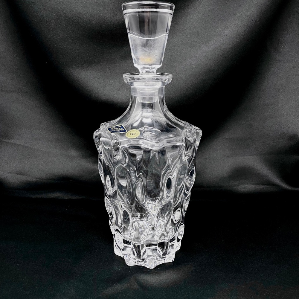 Whiskey Decanter, Crystal Glass Vodka Carafe 25oz /750ml Bohemia Crystal Gift
